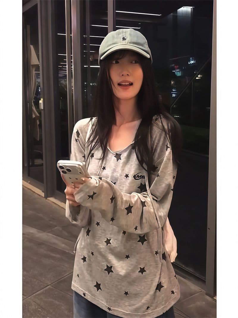 광저우 눈꽃 면 자외선 차단 블라우스 여성 이미지 2