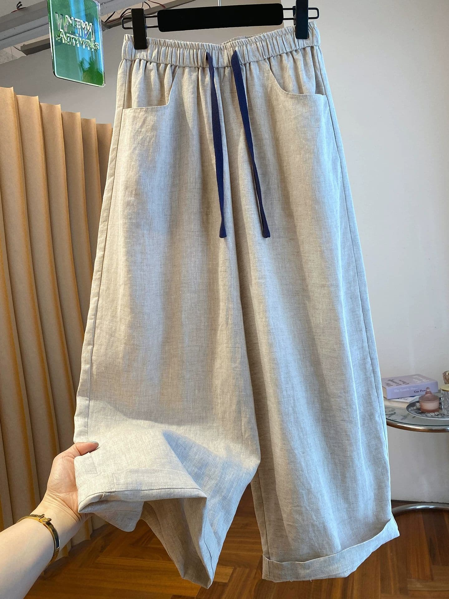 원본 원단 특별 빅 사이즈 200 kg 여름 섹션 루즈핏 캐주얼 슈퍼 화재 스트레이트 팬츠 여름 상세 이미지 2