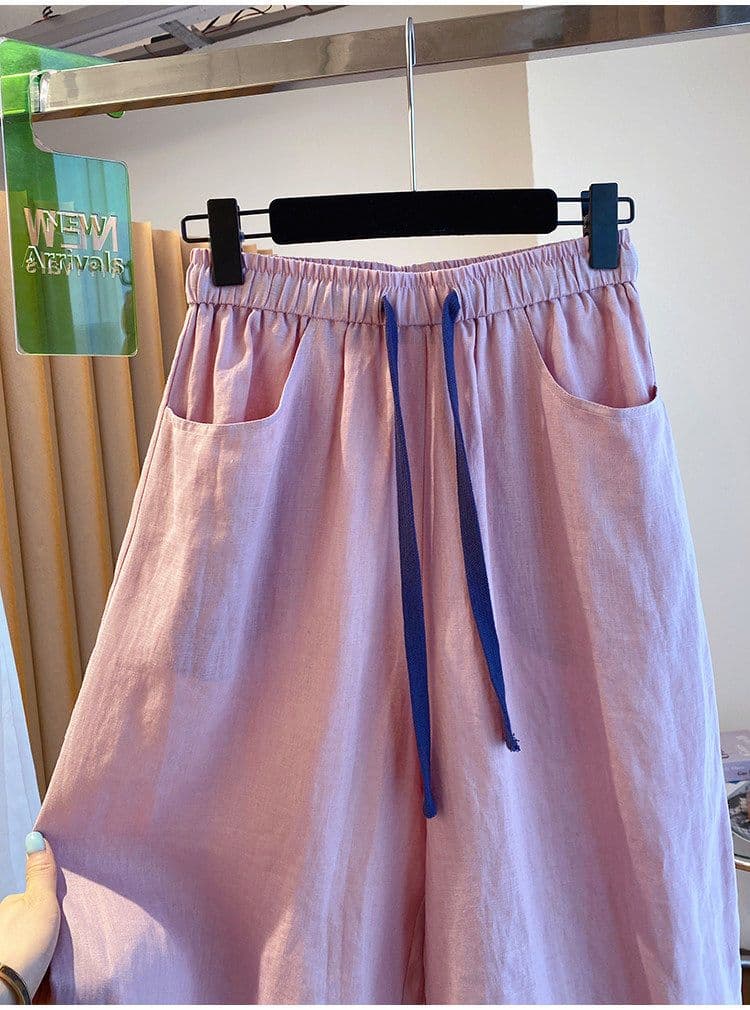 원본 원단 특별 빅 사이즈 200 kg 여름 섹션 루즈핏 캐주얼 슈퍼 화재 스트레이트 팬츠 여름 상세 이미지 30