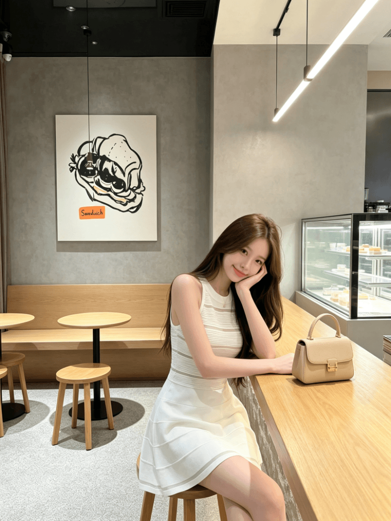고급 센스 품격 홀로우 아웃 민소매 여성 드레스 여름 2026 새로운 순수한 욕망 바람 패션 허리 수축 한 마디 미니 스커트 상세 이미지 3