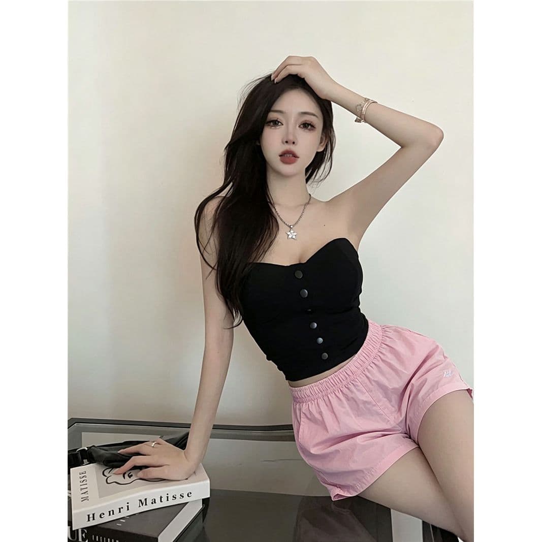 운동 캐주얼 바지 여성 의류 여름 작은 키 다용도 슬림해 보이는 바지 반바지 핫걸 타이트 스커트 핫 바지