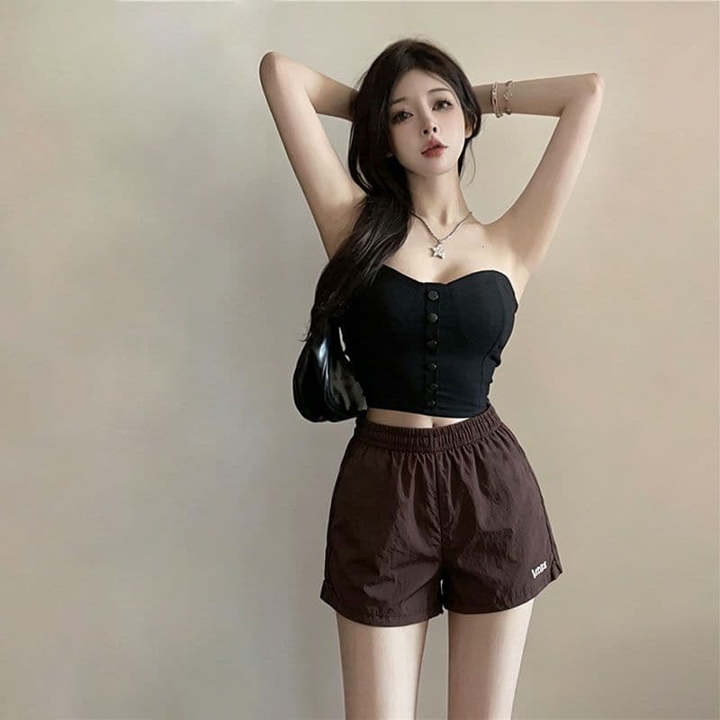 운동 캐주얼 바지 여성 의류 여름 작은 키 다용도 슬림해 보이는 바지 반바지 핫걸 타이트 스커트 핫 바지 상세 이미지 2