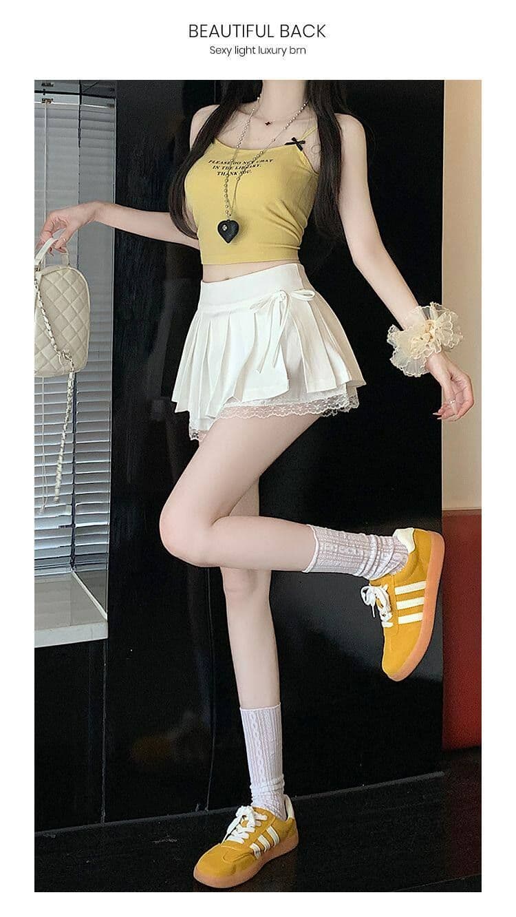 회색 레이스 측면 플리츠 반신 스커트 여성 가을 새로운 작은 키 하이웨이스트 슬림해 보이는 한 마디 퍼프 미니 스커트 상세 이미지 26