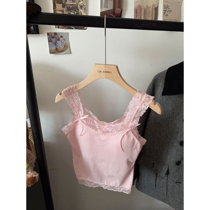 핫걸 순수한 욕망 바람 슬립 작은 조끼 여성 새로운 miu 부서 작은 대중 몸매 가꾸기 패치워크 레이스 레이스 맨위 상세 이미지 29