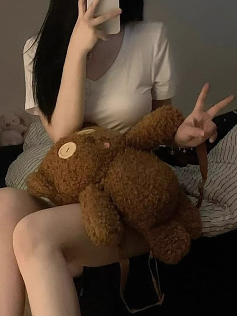 슈퍼 슬림해 보이는 여름 긍정적 인 어깨 허리 수축 V넥 반팔 기초 좋은 착용 작은 심장 기계 핫걸 티셔츠 상세 이미지 5