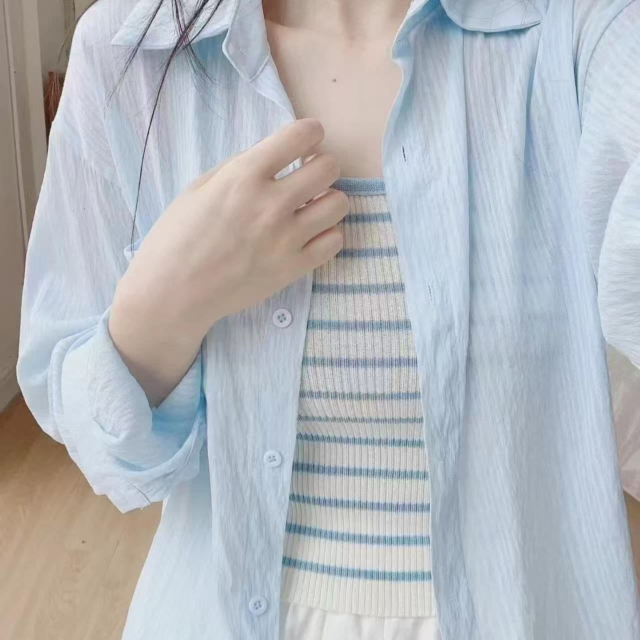 2026 새로운 봄 여름 쉬폰 셔츠 다용도 긴팔 셔츠 작은 대중 디자인 센스 맨위 자외선 차단 외투 상세 이미지 10