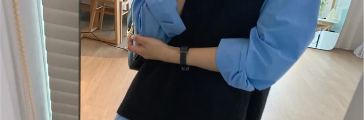 느긋한 바람 니트 베스트 조끼 여성 여름 새로운 루즈핏 V넥 한국 스타일 다용도 인사이드 착용 외부 가져 가라. 어깨 맨위 상세 이미지 17