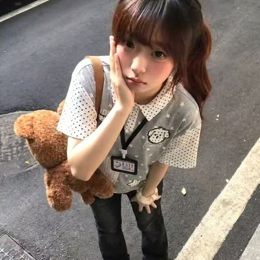 순면 220 그램 반팔 티셔츠 여성 이미지 2