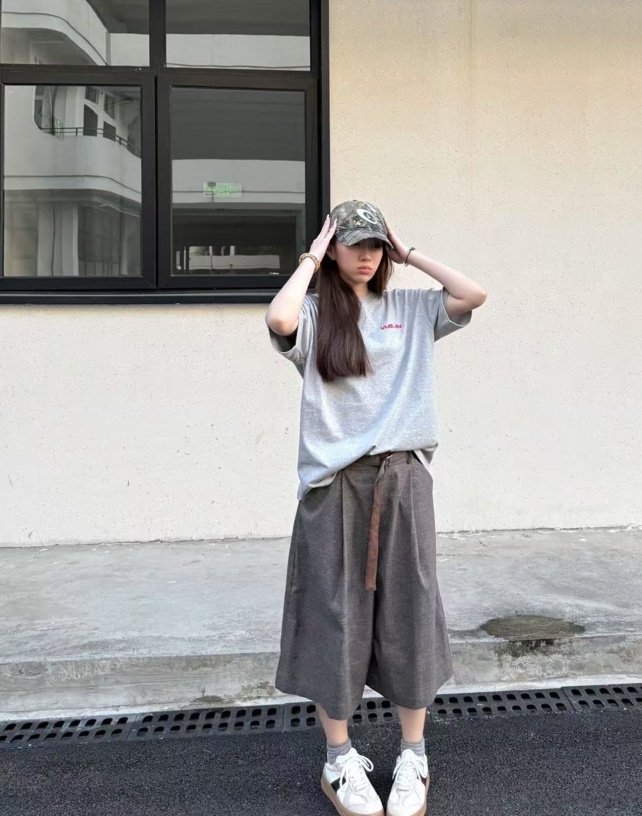 순면 220 그램 빗질하다 닫기 반팔 티셔츠 여성 상세 이미지 11