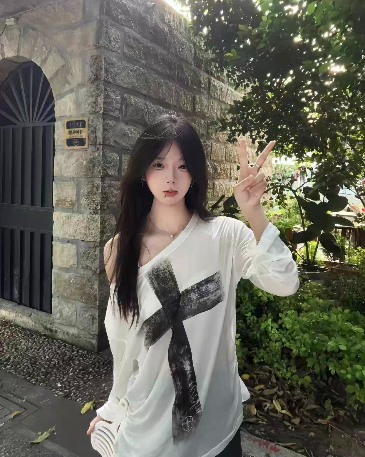 라이 경기 서울 눈꽃 면 광저우 원단 반팔 티셔츠 여성