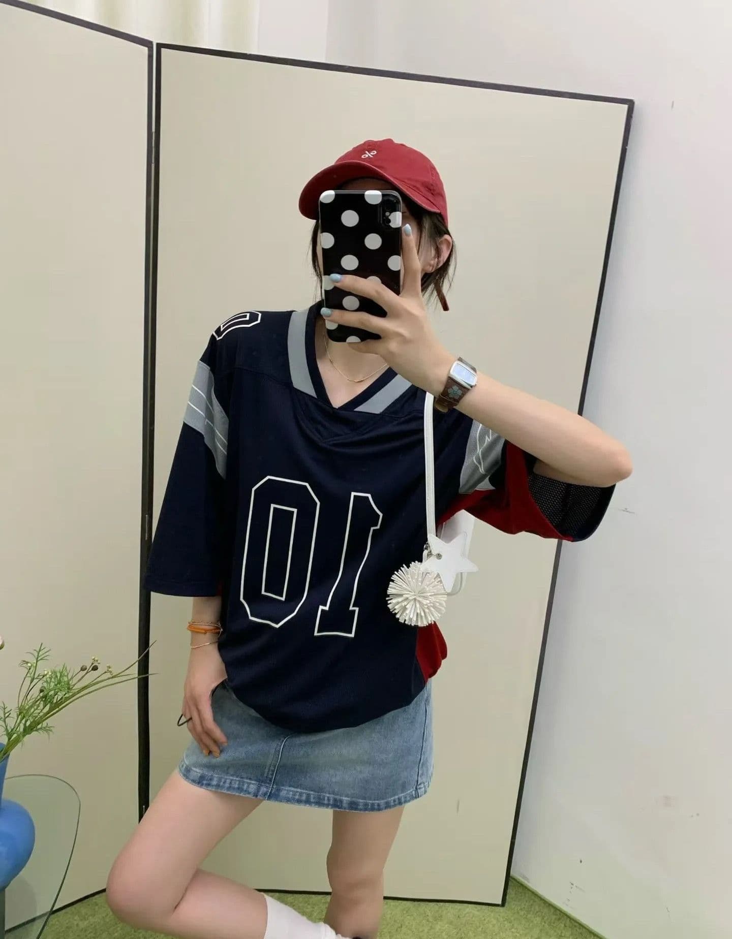 광저우 원단 반팔 티셔츠 여성 이미지 4