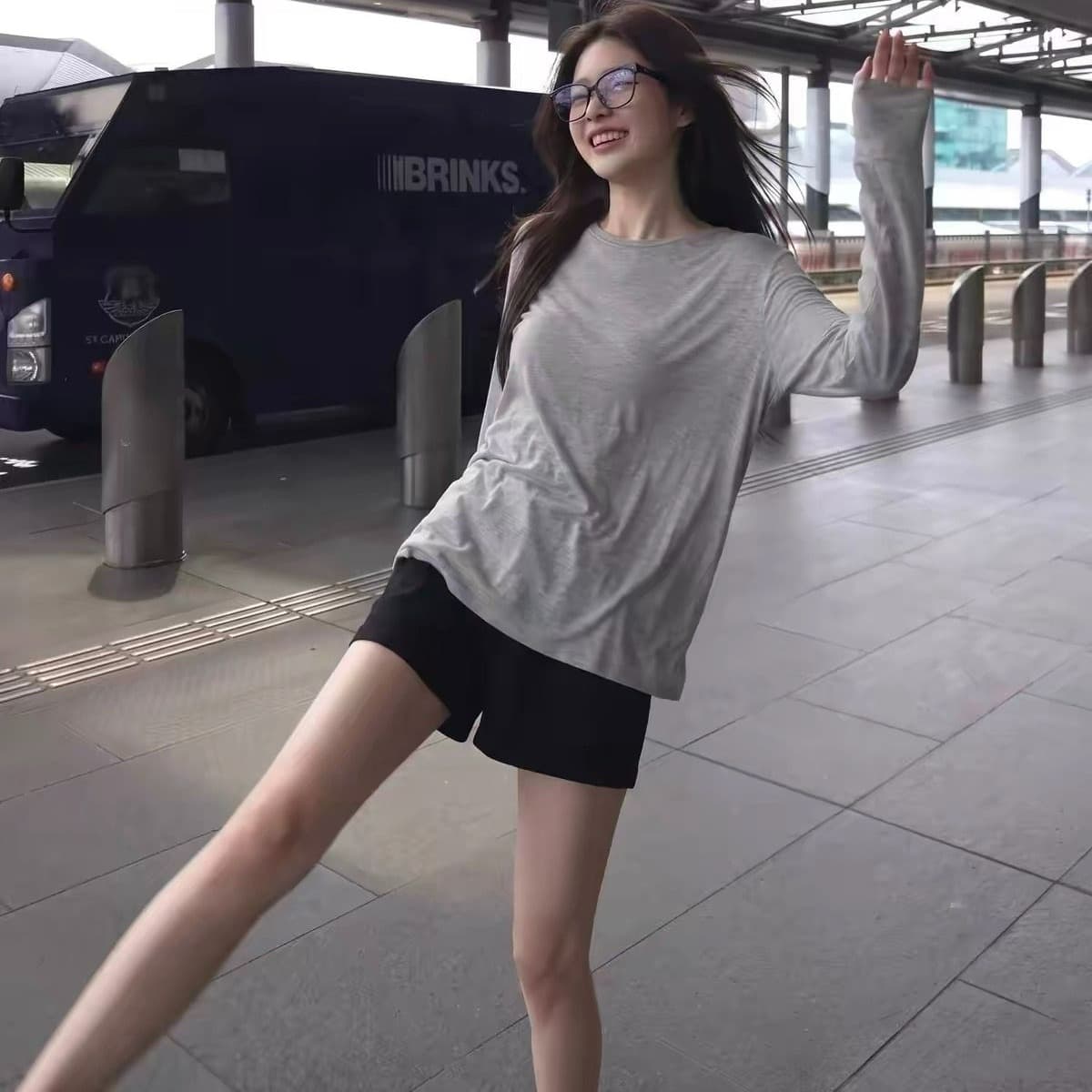 광저우 원단 반팔 티셔츠 여성 이미지 5