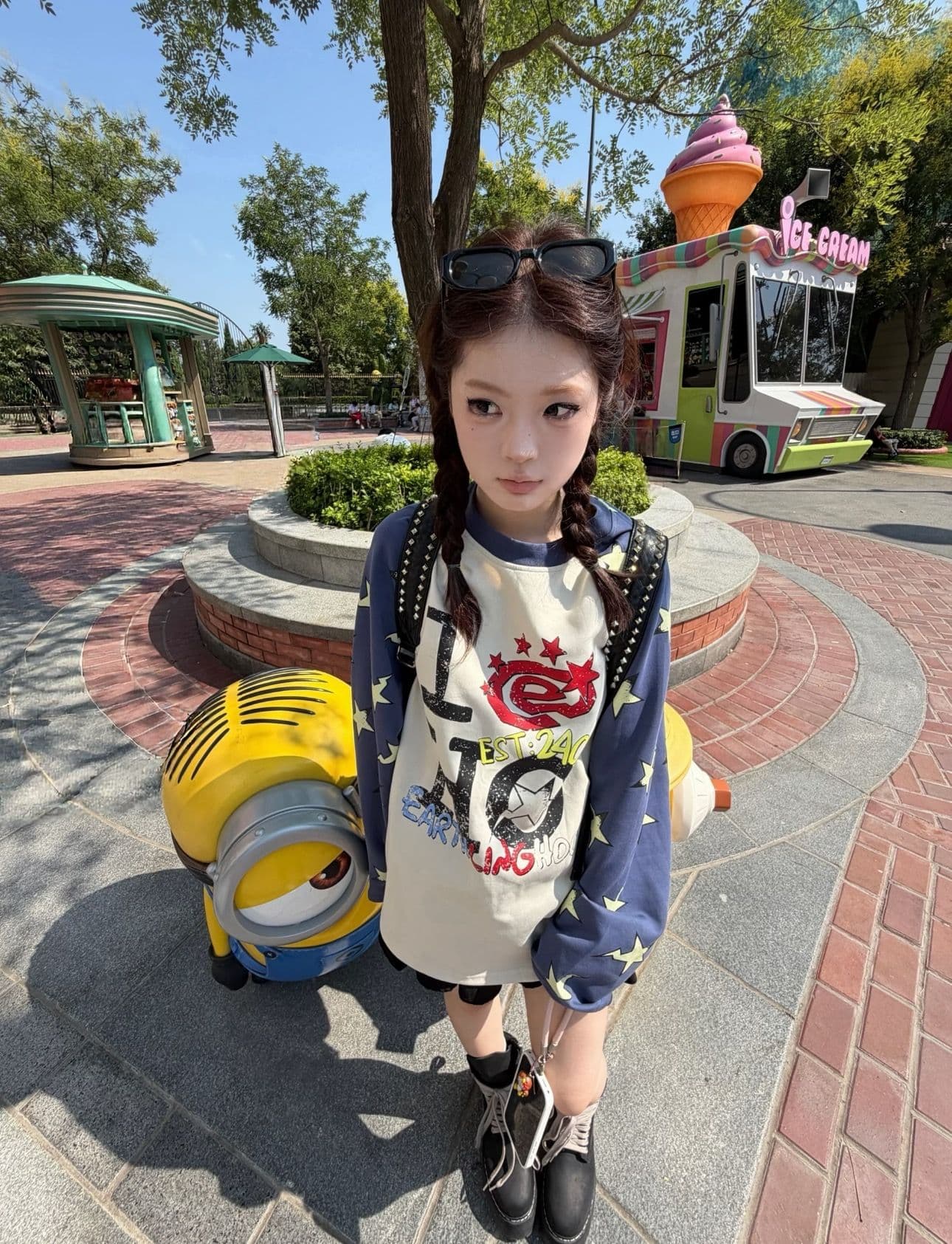 순면 220 그램 긴팔 티셔츠 여성 이미지 4