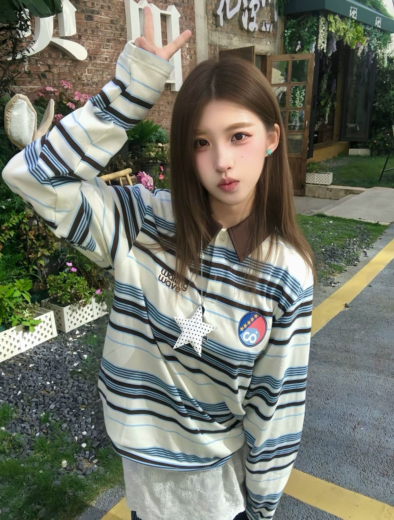 원본 솜씨 광저우 원본 원단 긴팔 티셔츠 여성