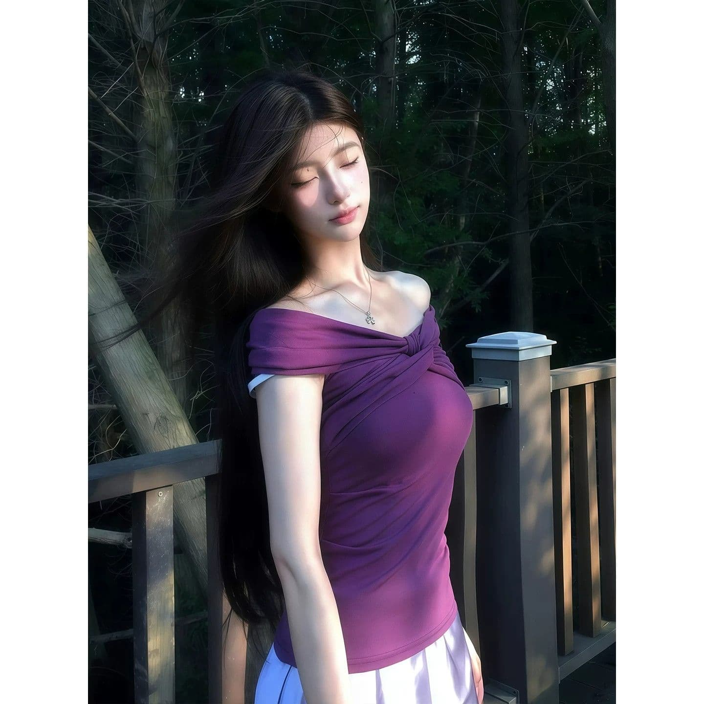여름 새로운 행침 목 스와로브스키 민소매 맨위 여성 슬림해 보이는 다용도 로우 웨이스트 반신 스커트 투피스 슈트 이미지 3