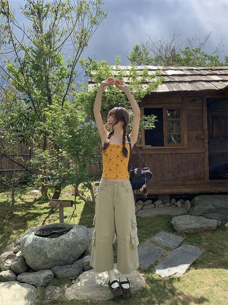 40 순면 슈퍼 잘 생긴 여름 만화 프린트 캐미솔 Chic 순면 몸매 가꾸기 레이스 측면에 의류 bm 상세 이미지 9