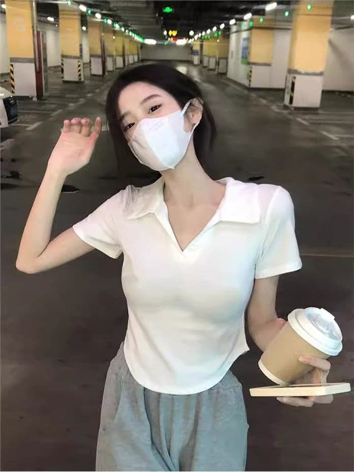 260 그램 모달 POLO 칼라 티셔츠 디자인 센스 작은 대중 순수한 욕망 바람 몸매 가꾸기 슬림해 보이는 여름 쇼트 스타일 맨위 상세 이미지 4