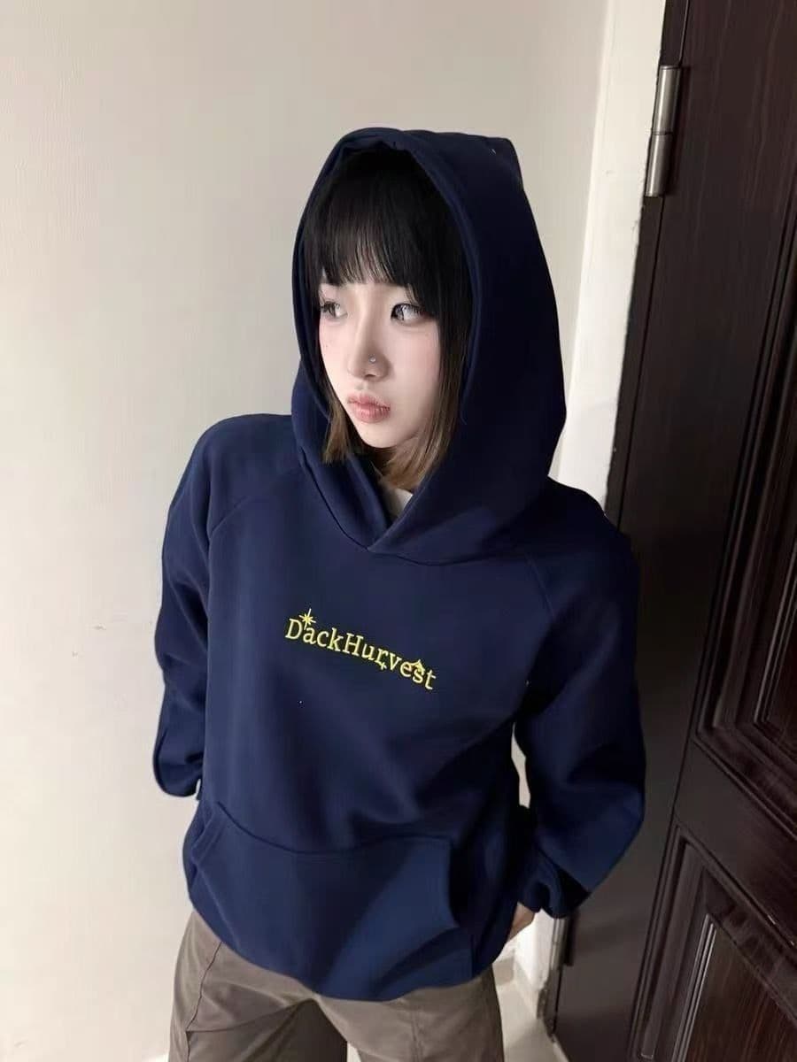 얇은 스타일 털이 있는 자수 원본 솜씨 순수한 Mianhua 면 복합 후드티 여성 상세 이미지 7