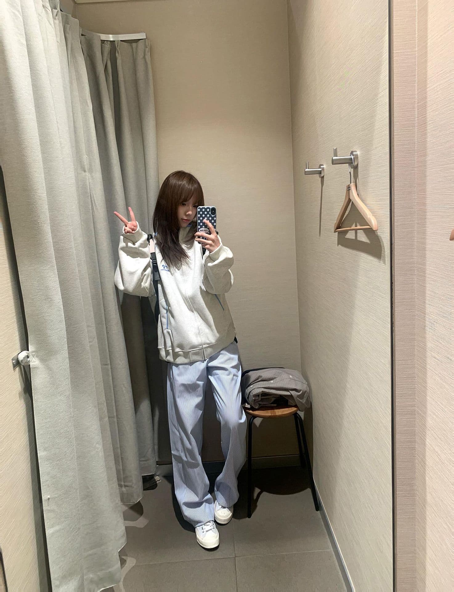 얇은 스타일 백금 지퍼 맞춤 Luokou 순수한 Mianhua 면 복합 후드티 여성 상세 이미지 6