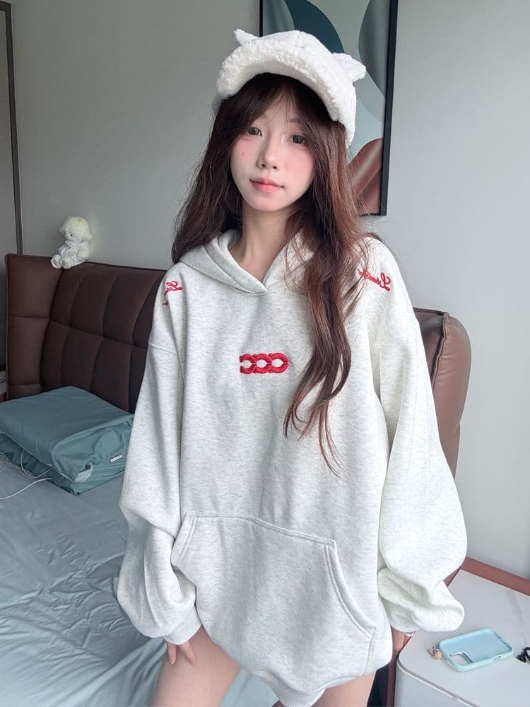 얇은 스타일 모자 접착제 표준 이후 패키지 칼라 순수한 Mianhua 면 복합 후드티 여성 이미지 4