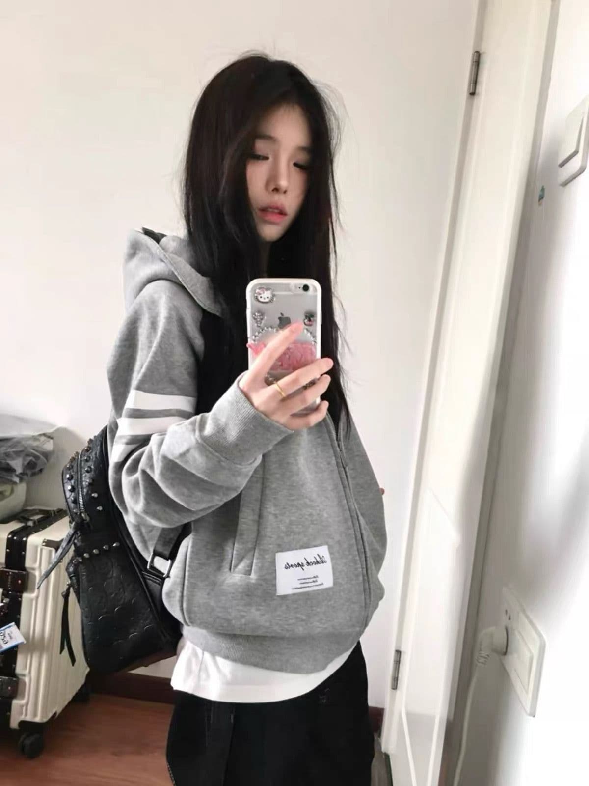 얇은 스타일 원본 천 인사이드 펌프 순수한 Mianhua 면 복합 후드티 여성 상세 이미지 7