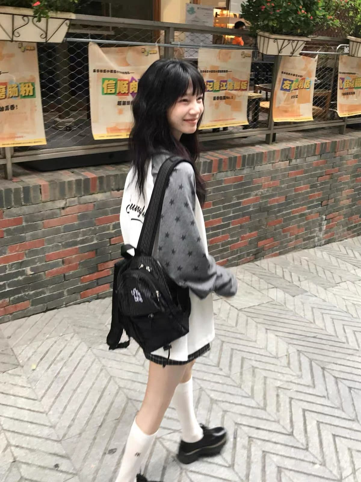소매 압력 라인 순면 220 그램 긴팔 티셔츠 여성 상세 이미지 3