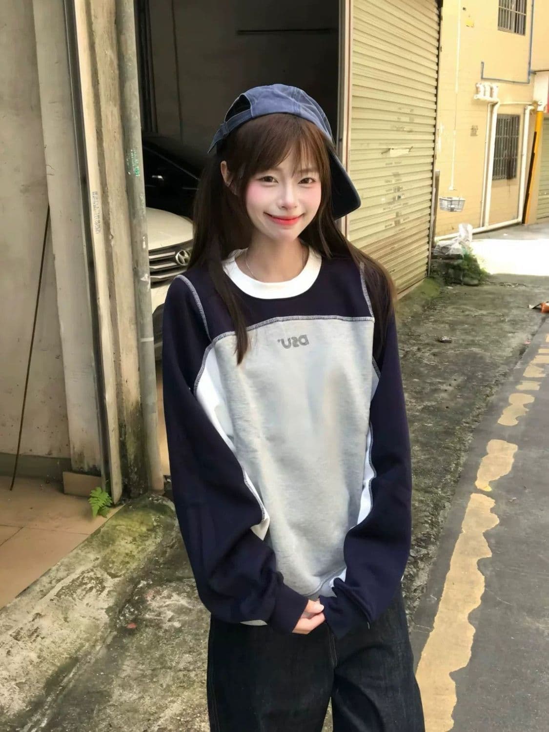 얇은 스타일 이후 패키지 칼라 순수한 Mianhua 면 복합 후드티 여성 상세 이미지 3