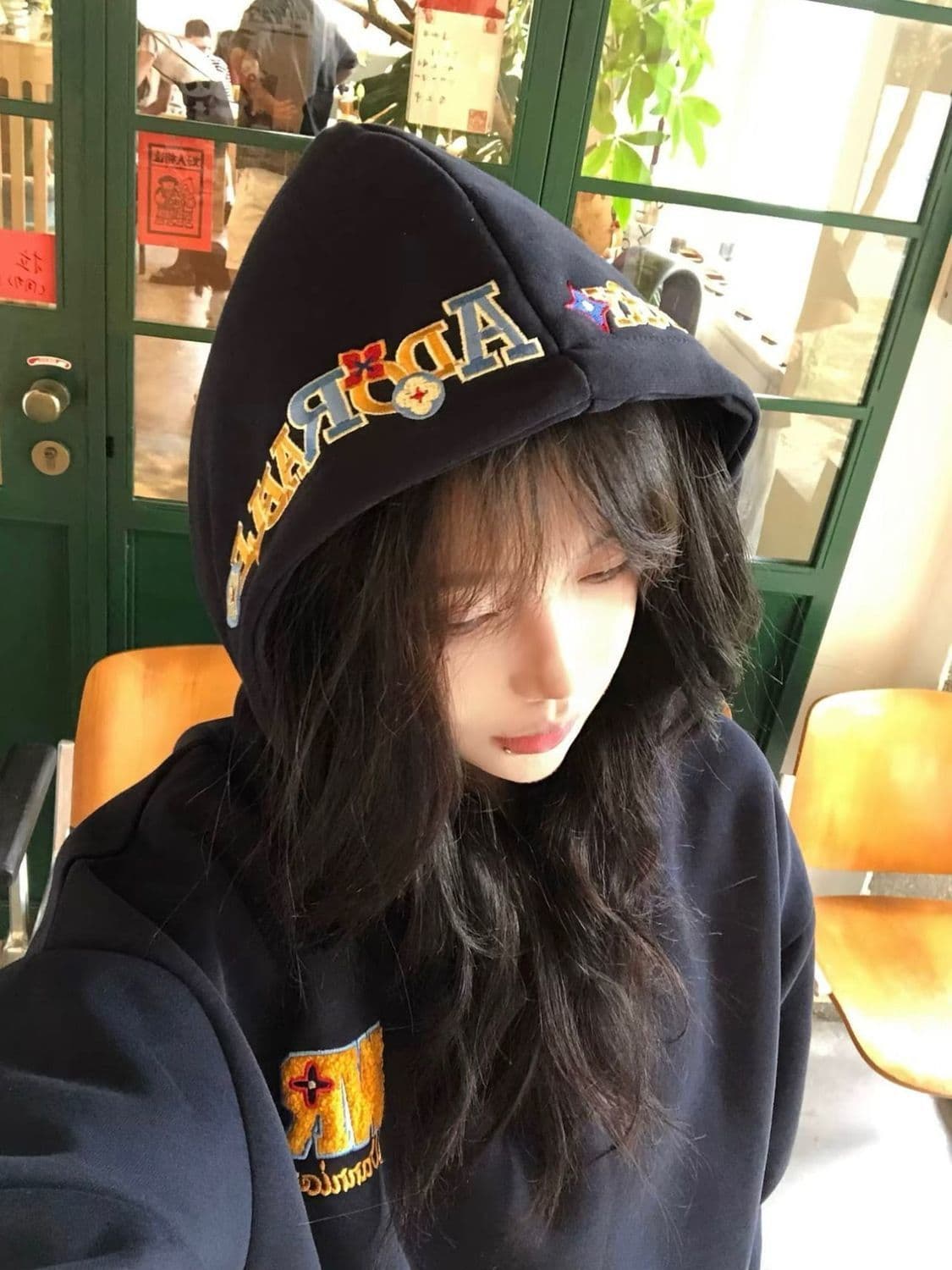 얇은 스타일 털이 있는 자수 원본 솜씨 순수한 Mianhua 면 복합 후드티 여성 상세 이미지 2