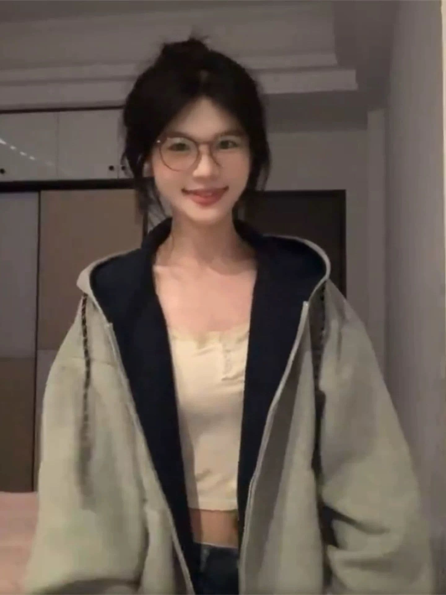 얇은 스타일 털이 있는 원본 솜씨 순수한 Mianhua 면 복합 후드티 여성 상세 이미지 4