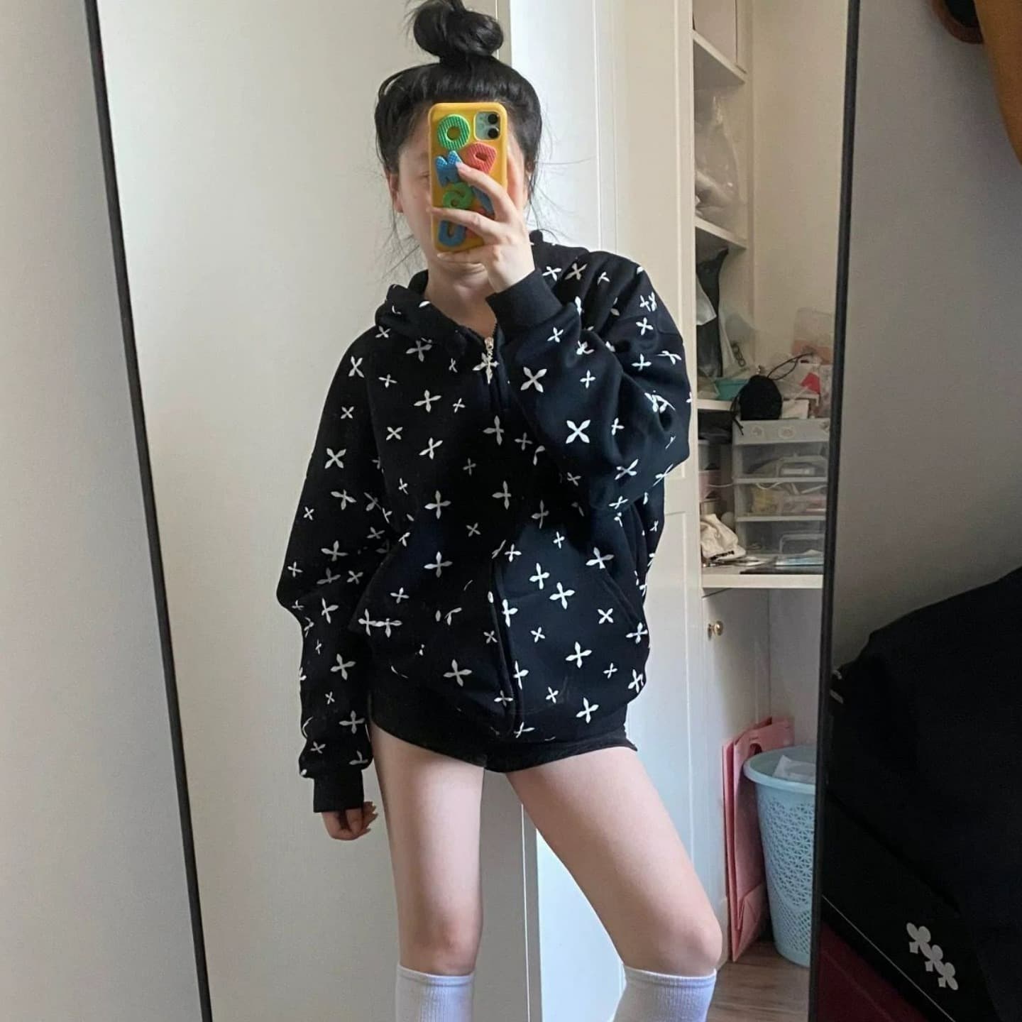 얇은 스타일 털이 있는 원본 솜씨 순수한 Mianhua 면 복합 후드티 여성 이미지 5