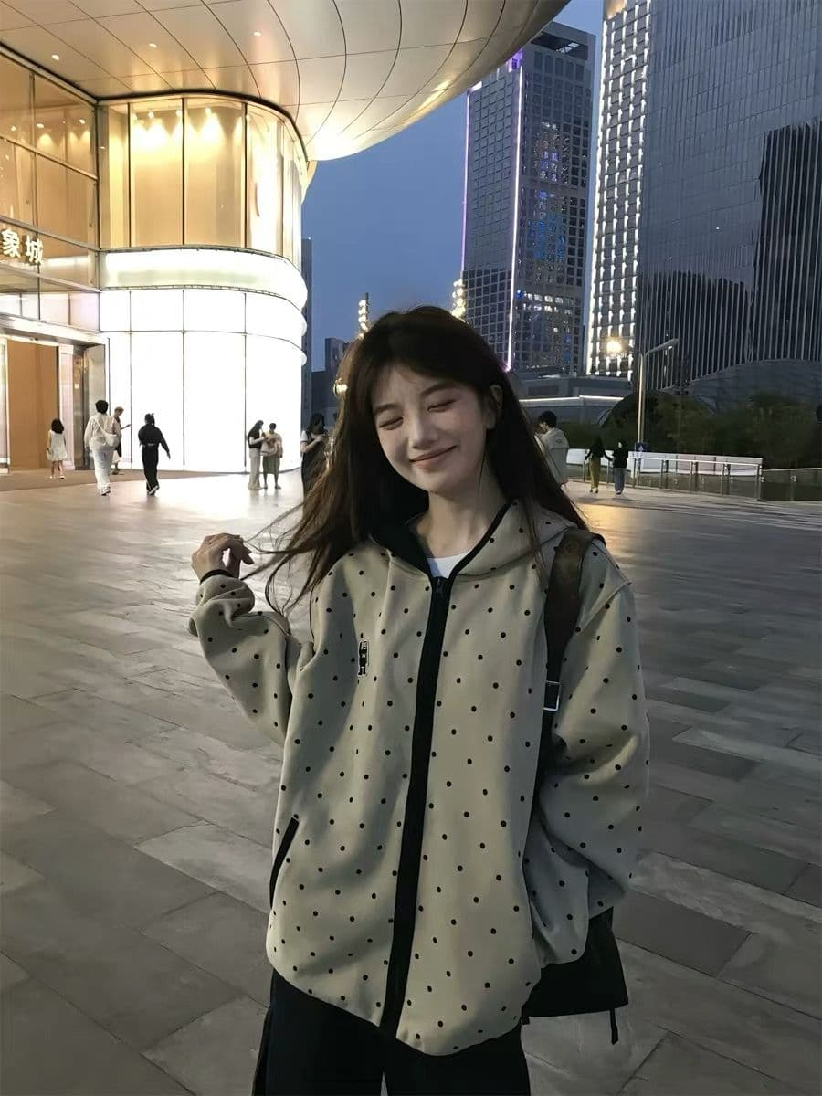 얇은 스타일 복잡한 블랙 하단 이후 패키지 칼라 순수한 Mianhua 면 복합 후드티 여성 상세 이미지 7