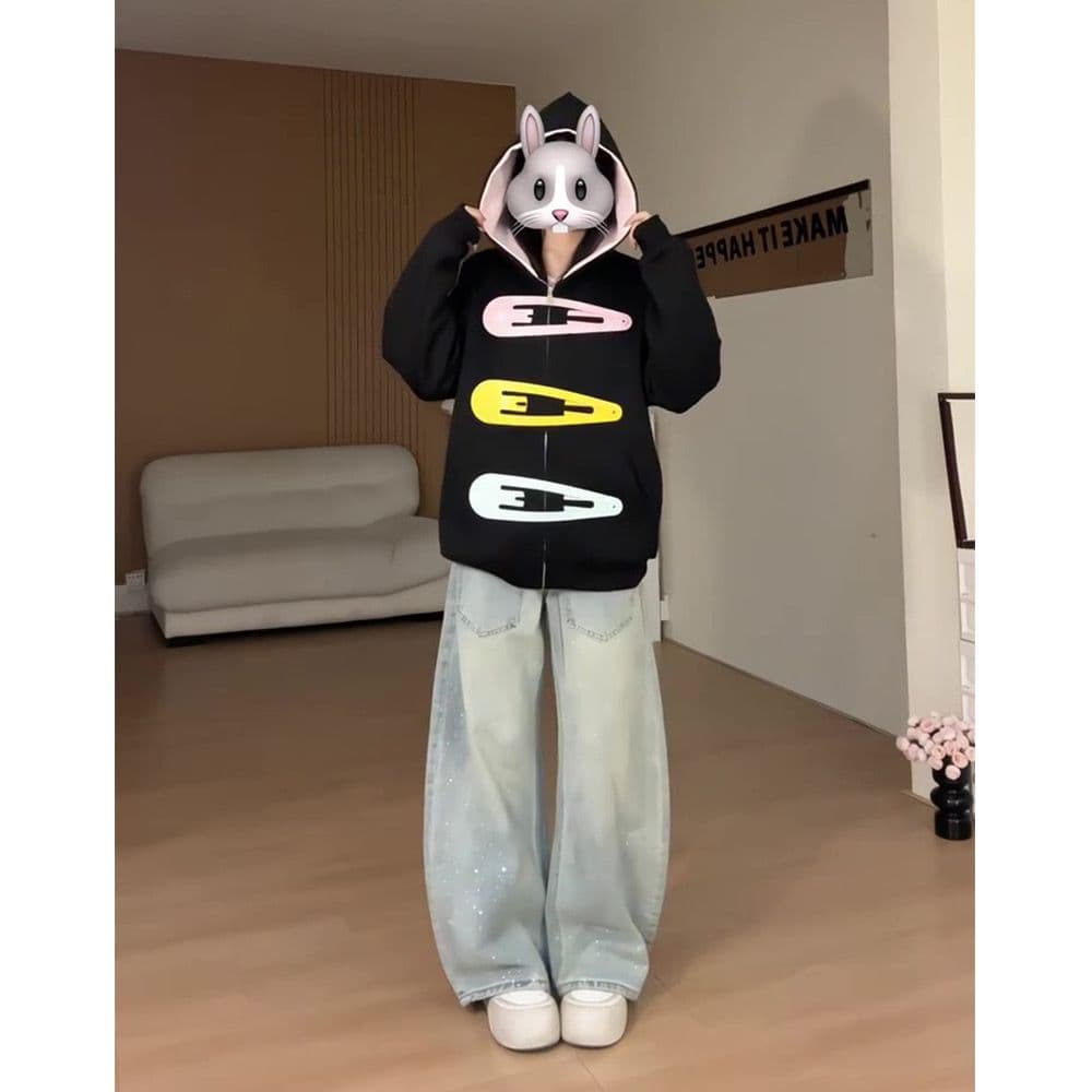 얇은 스타일 털이 있는 원본 부형제 순수한 Mianhua 면 복합 후드티 여성 상세 이미지 12