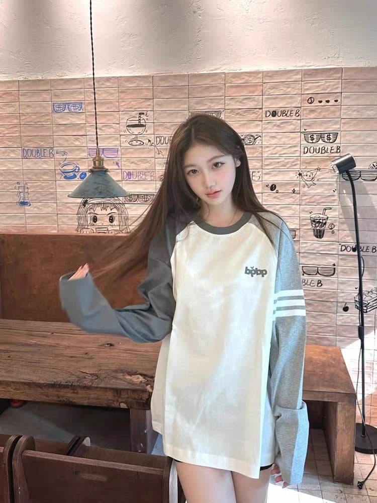 원본 솜씨 순면 220 그램 긴팔 티셔츠 여성 상세 이미지 8