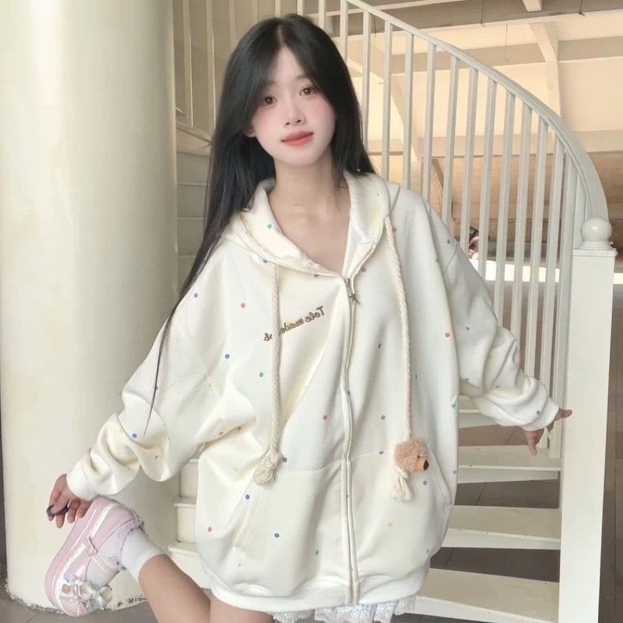 얇은 스타일 털이 있는 원본 솜씨 순수한 Mianhua 면 복합 우유 실크 후드티 여성 상세 이미지 4