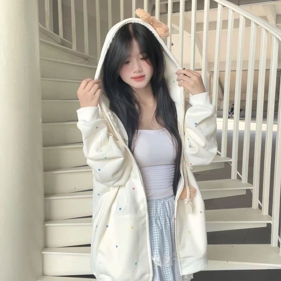 얇은 스타일 털이 있는 원본 솜씨 순수한 Mianhua 면 복합 우유 실크 후드티 여성 상세 이미지 6