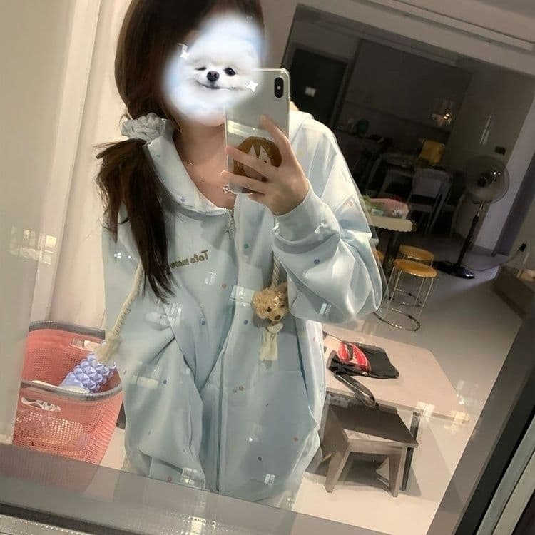 얇은 스타일 털이 있는 원본 솜씨 순수한 Mianhua 면 복합 우유 실크 후드티 여성 상세 이미지 7