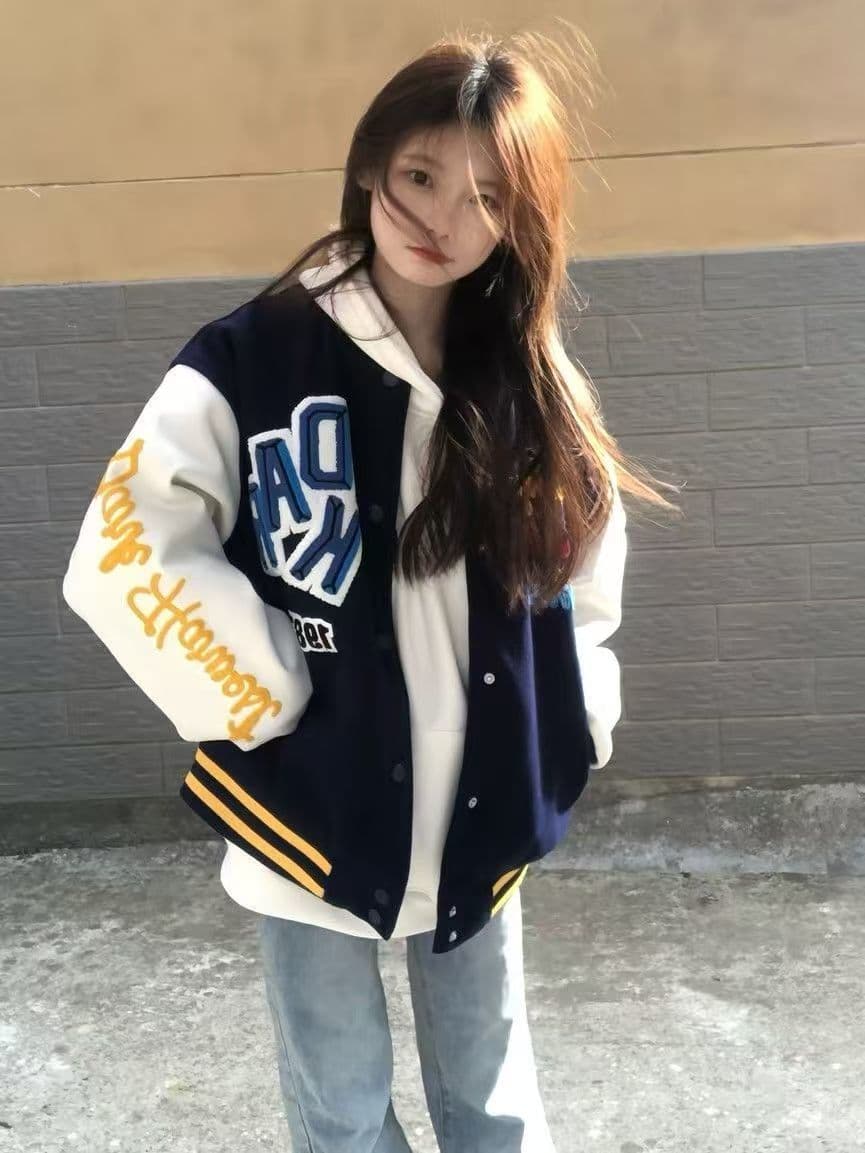 높은 품질 원본 솜씨 원본 원단 야구 유니폼 여성 코트 상세 이미지 7