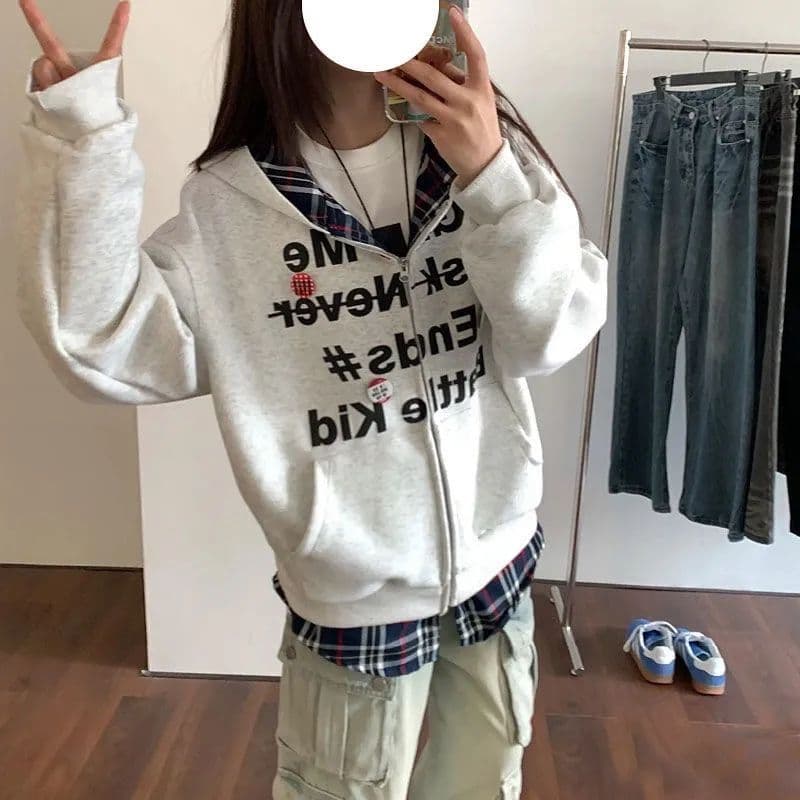 얇은 스타일 털이 있는 후아 면 복합 후드티 여성 코트 상세 이미지 10