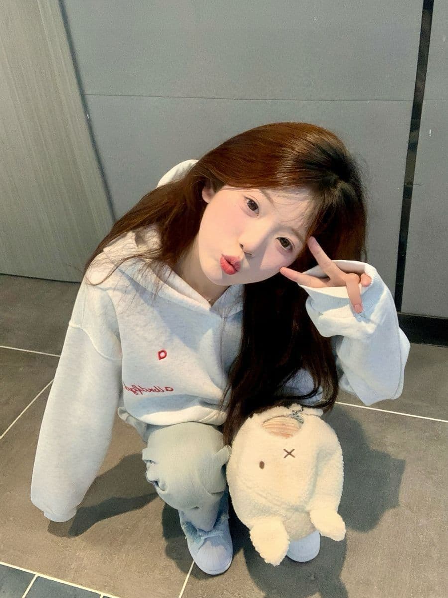 얇은 스타일 털이 있는 자수 원본 솜씨 순수한 Mianhua 면 복합 후드티 여성 상세 이미지 3