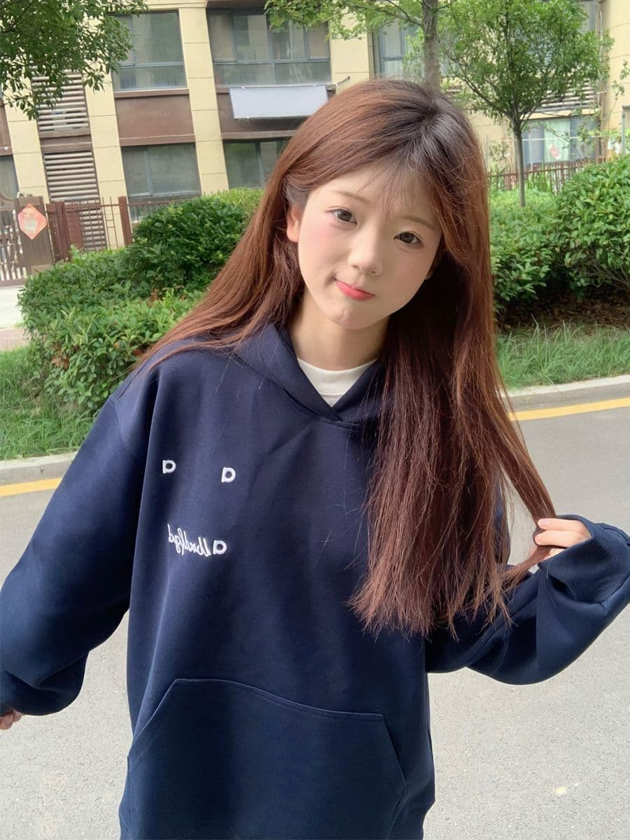얇은 스타일 털이 있는 자수 원본 솜씨 순수한 Mianhua 면 복합 후드티 여성 상세 이미지 7