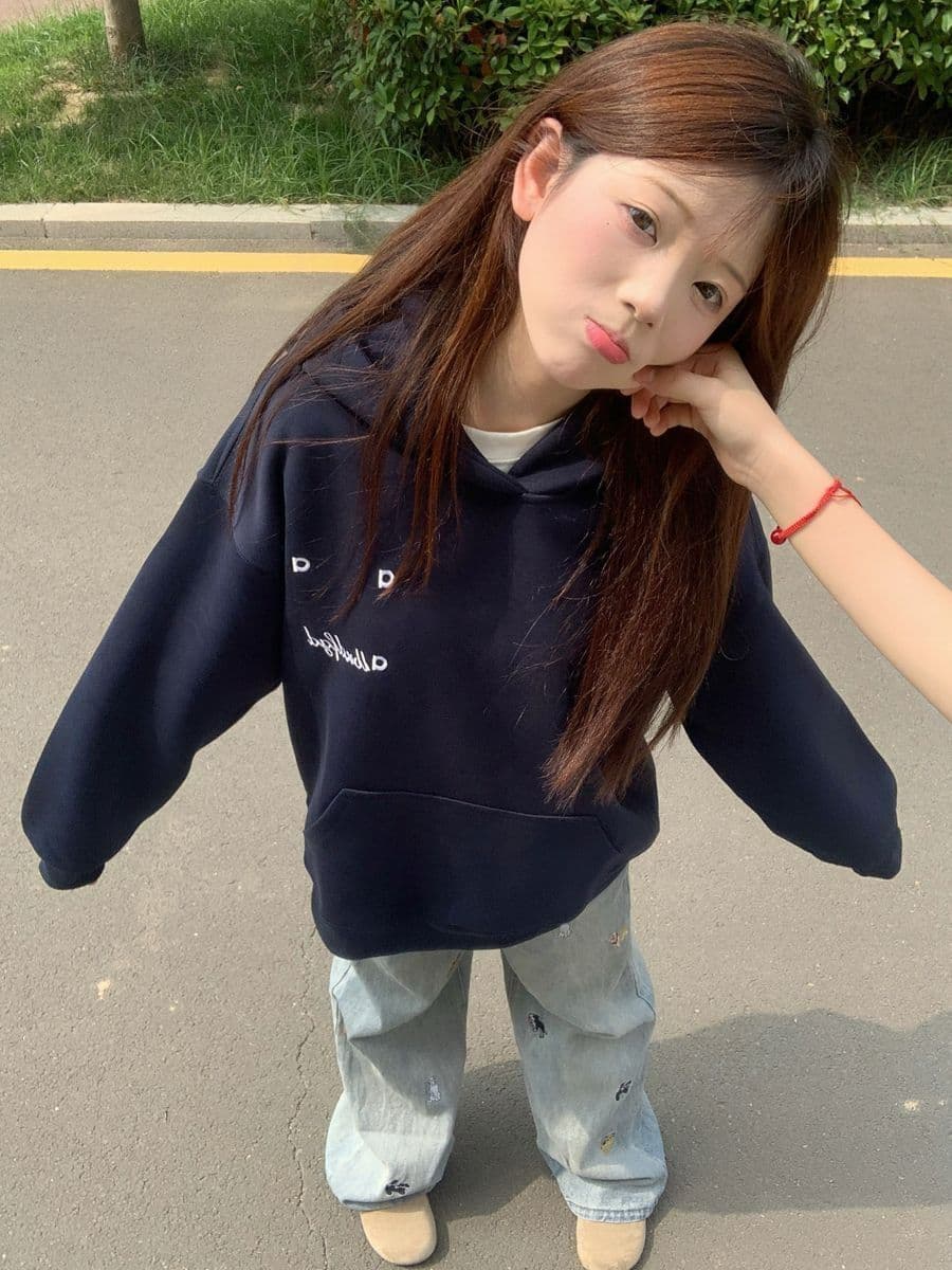 얇은 스타일 털이 있는 자수 원본 솜씨 순수한 Mianhua 면 복합 후드티 여성 상세 이미지 8