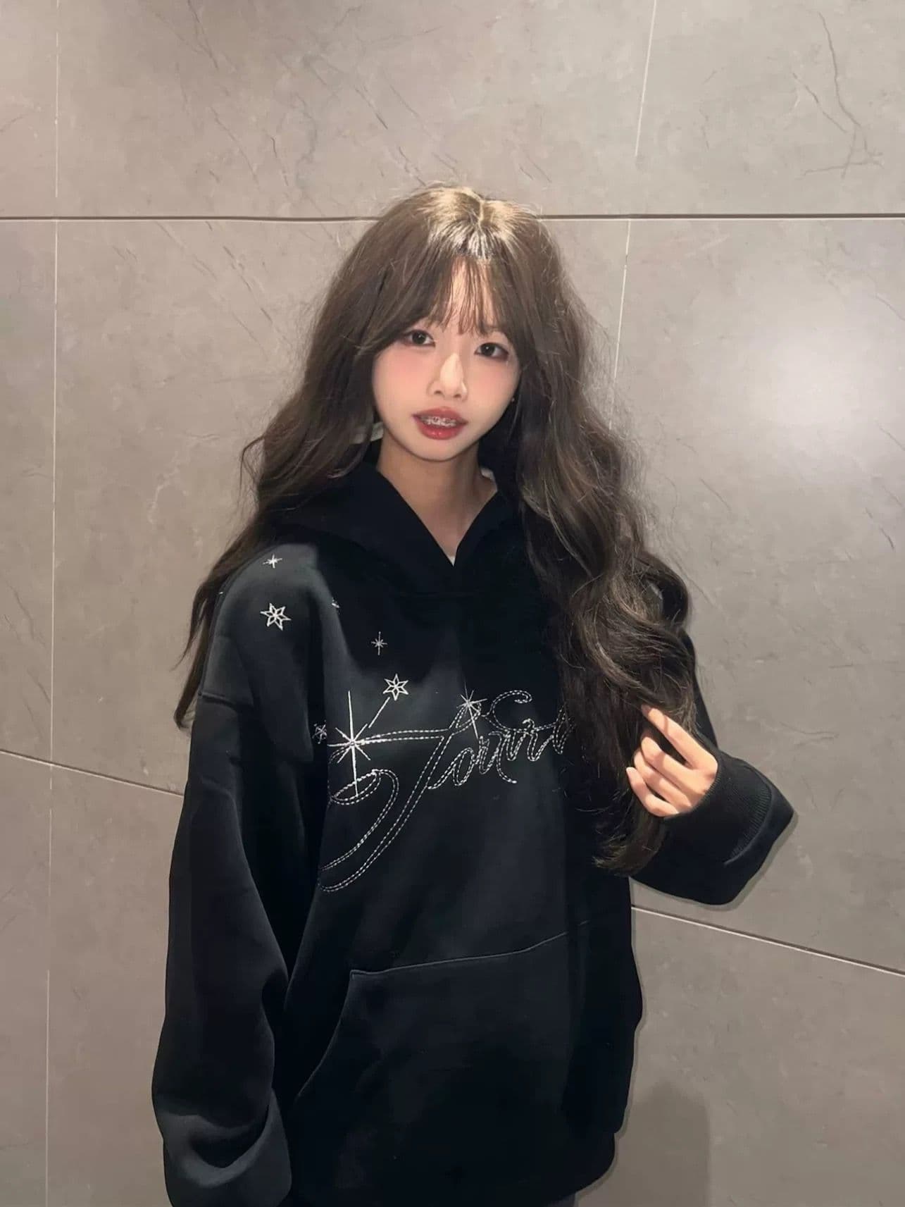 얇은 스타일 털이 있는 이후 패키지 칼라 원본 솜씨 순수한 Mianhua 면 복합 후드티 여성 상세 이미지 3