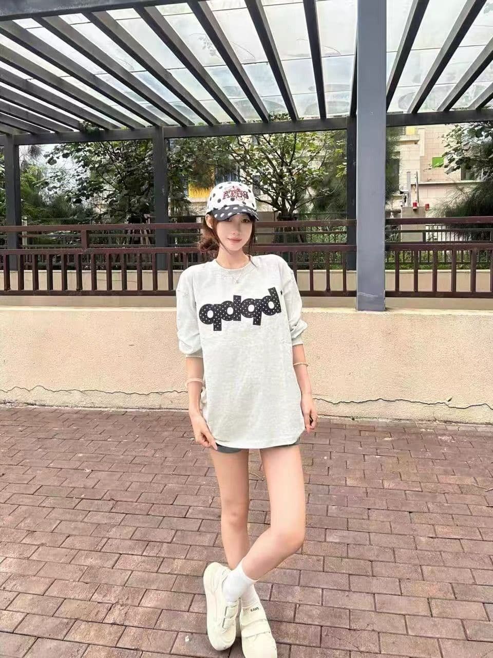 자수 패치 원본 솜씨 순면 220 그램 긴팔 티셔츠 여성 상세 이미지 5
