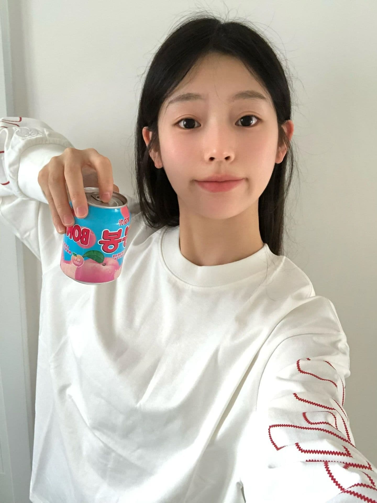자수 네리 가게 천 순면 220 그램 긴팔 티셔츠 여성 상세 이미지 6