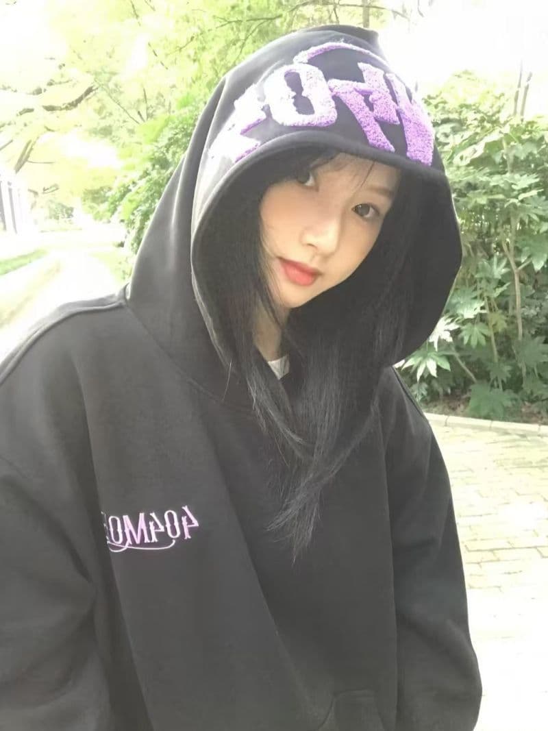 얇은 스타일 털이 있는 순수한 Mianhua 면 복합 후드티 여성 상세 이미지 6