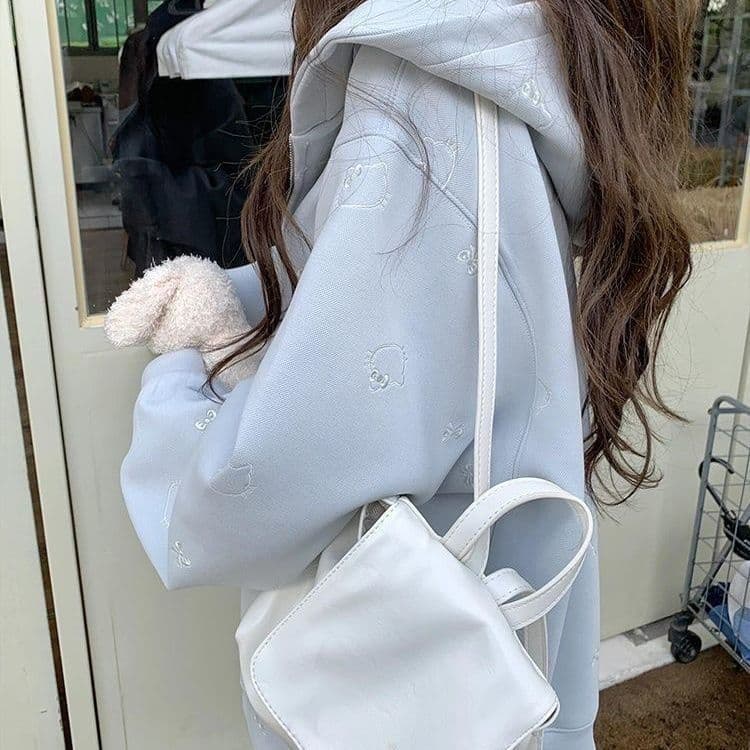 얇은 스타일 털이 있는 원본 솜씨 순수한 Mianhua 면 복합 후드티 여성 이미지 2