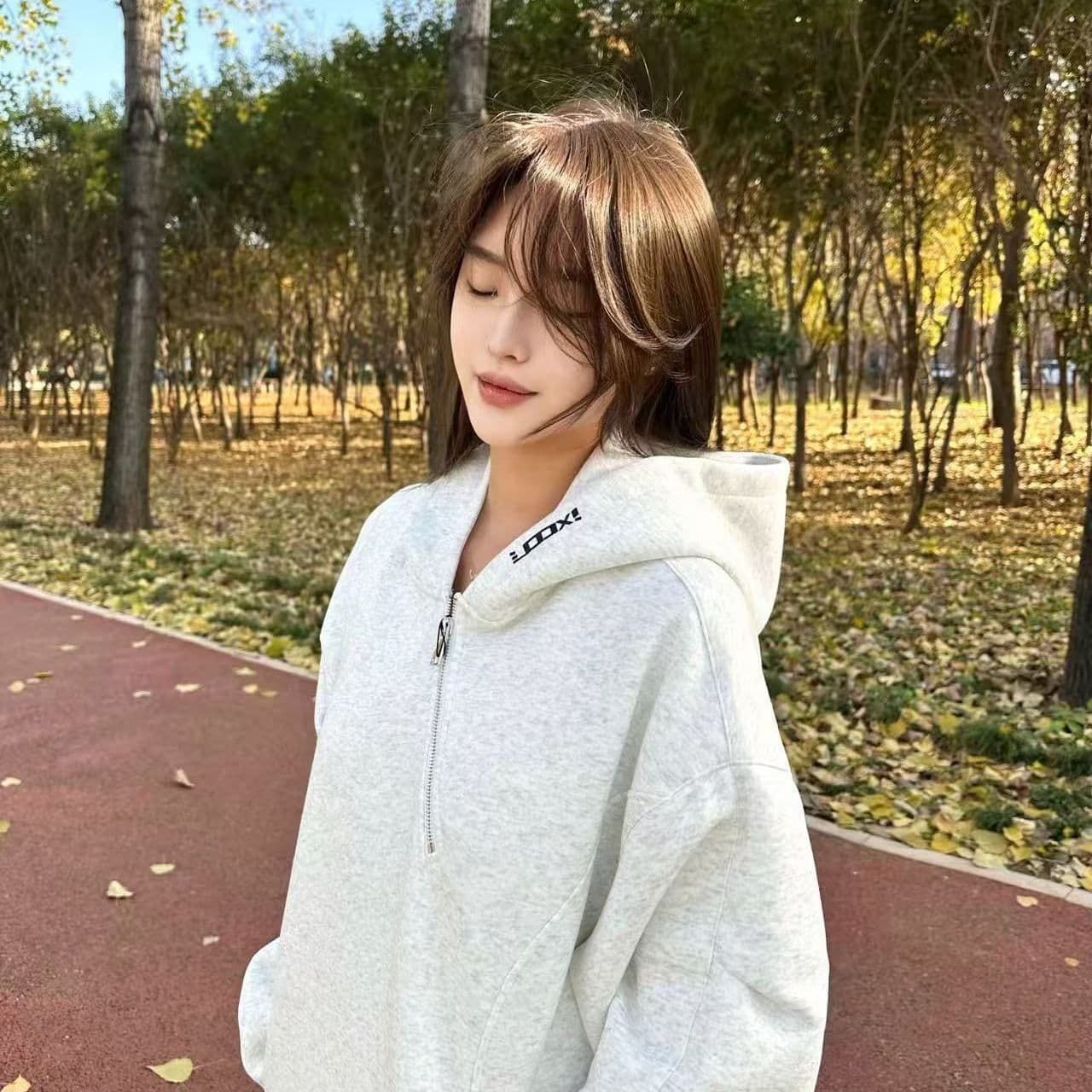 얇은 스타일 털이 있는 자수 원본 솜씨 순수한 Mianhua 면 복합 후드티 여성 이미지 4