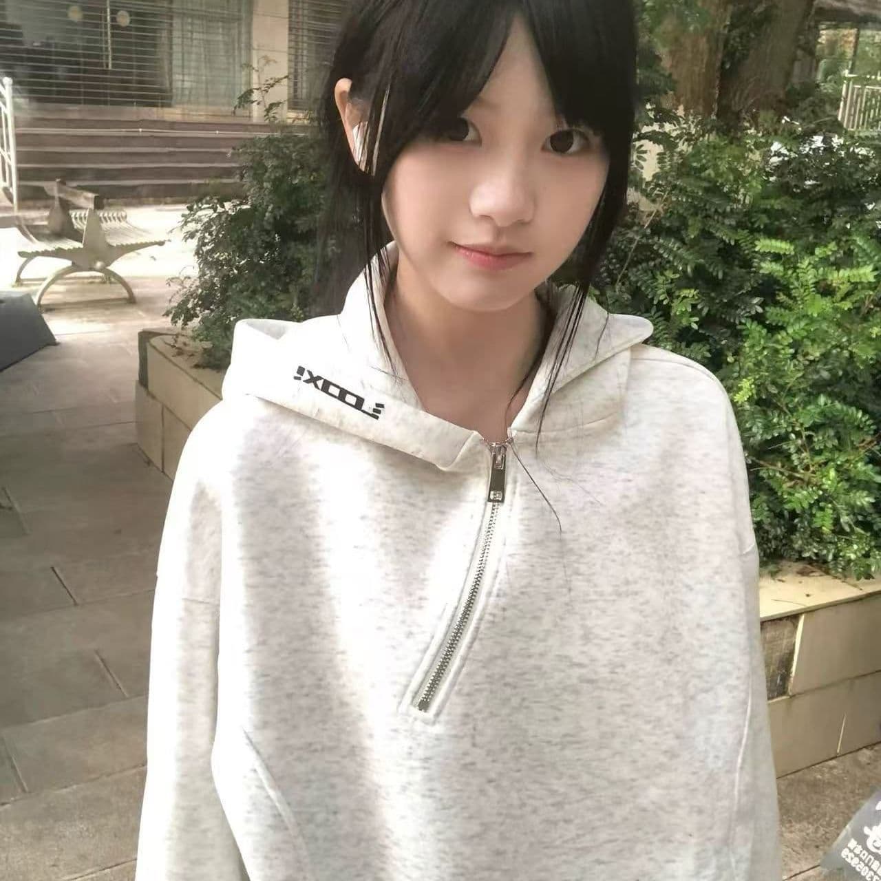 얇은 스타일 털이 있는 자수 원본 솜씨 순수한 Mianhua 면 복합 후드티 여성 상세 이미지 5