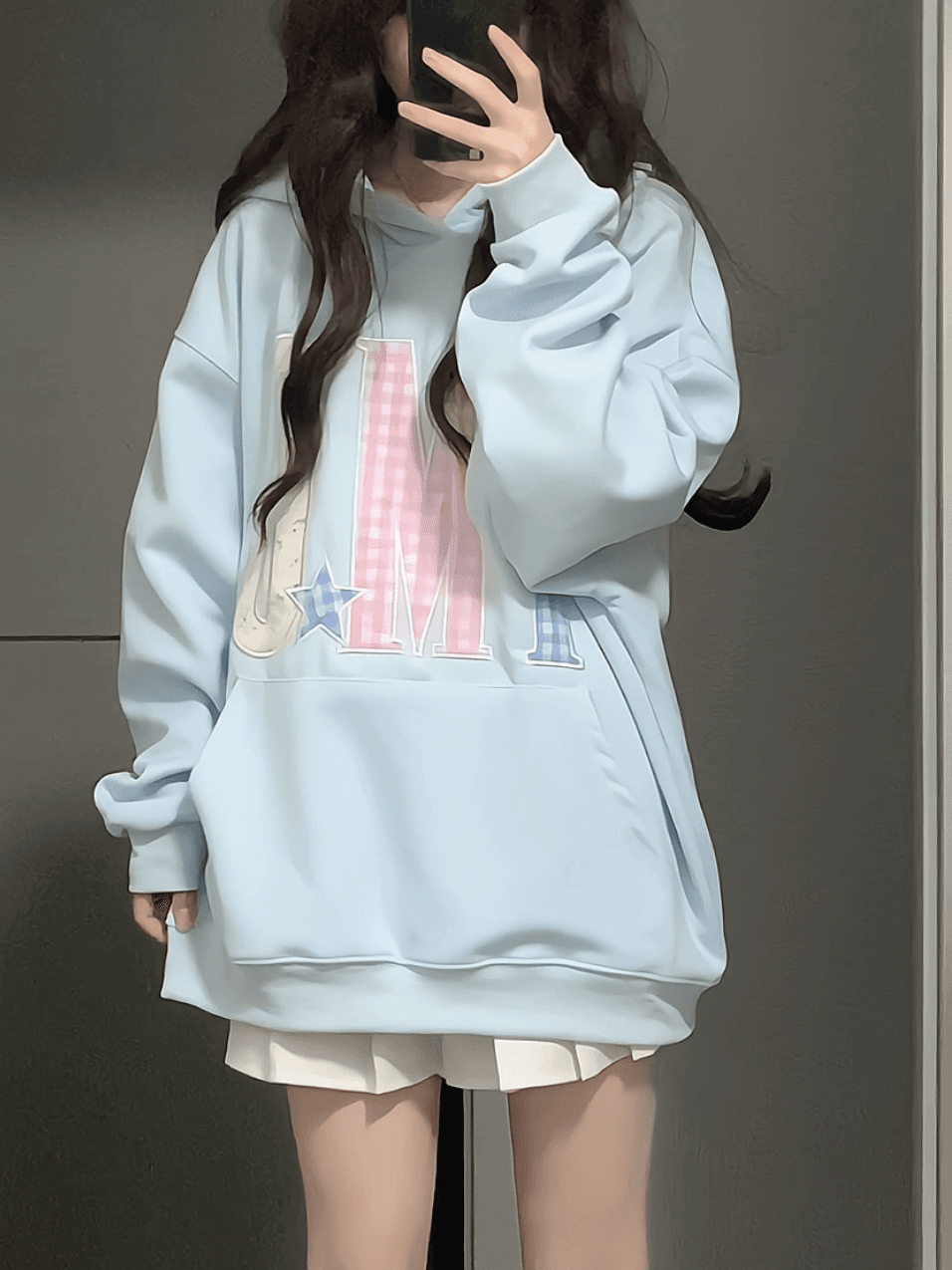 얇은 스타일 털이 있는 순수한 Mianhua 면 복합 후드티 여성 상세 이미지 2