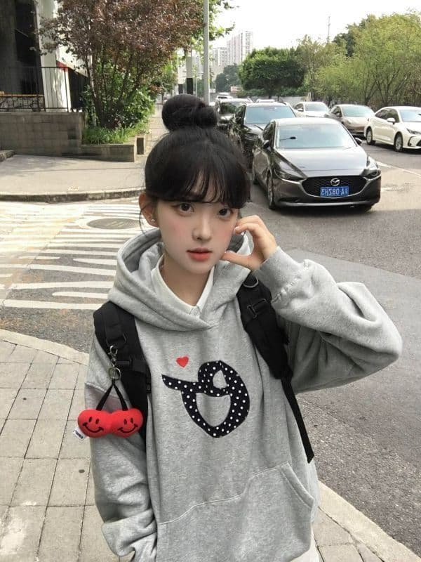 얇은 스타일 털이 있는 원본 솜씨 이후 패키지 칼라 순수한 Mianhua 면 복합 후드티 여성 상세 이미지 9
